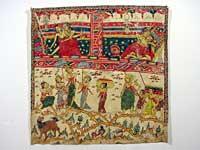 Balinese painting, cotton, condition: before conservation