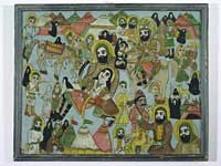 Painting on glass, condition: before conservation