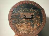 Painted sea chest, condition: before conservation