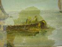 mechanical removal of varnish from paintlayer, panel